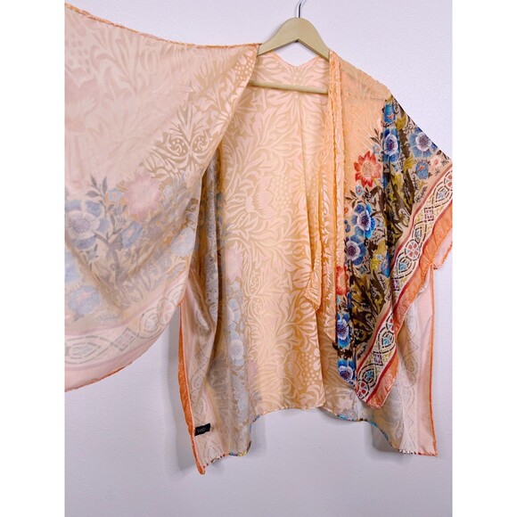 Anthropologie Saachi Rosalia Burnout Velvet Kimono Cardigan Top OS Whimsigoth - Picture 4 of 8